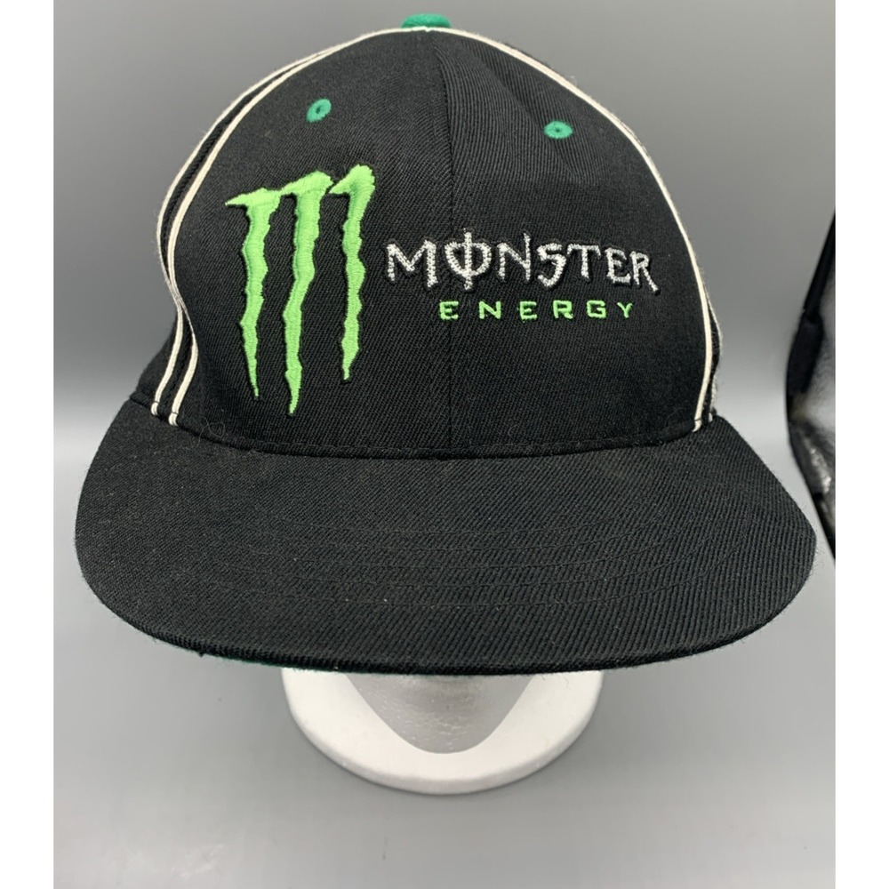 VINTAGE Monster Energy Team Hat Cap Flexfit Y2K Men's size S-M Skater Grunge